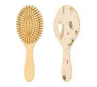 Ewusp Aliens Ufo in Space - Cepillo para desenredar el cabello para mujeres y hombres, antiestático y enredos, cepillo para cabello húmedo y seco, para tipos de cabello rizado, grueso, ondulado y fino