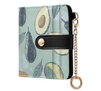 Ewusp Billeteras de aguacate para mujer, de piel sintética, con bloqueo RFID, plegable, compacta, con bolsillo para monedas y ventana de identificación
