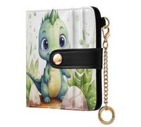 Ewusp Bonitas carteras de dragón para mujer, de piel sintética, con bloqueo RFID, plegable, compacta, con bolsillo para monedas y ventana de identificación