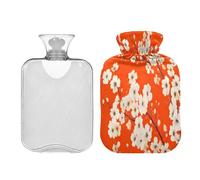 Ewusp Botella de agua caliente con tapa, bolsa de agua caliente de 2 litros para aliviar el dolor de cuello, hombros, calambres menstruales, calentador de manos y pies, compresa caliente y terapia de