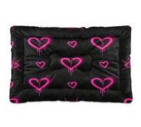 Ewusp Cama calmante de corazones rotos para mascotas pequeñas, medianas y grandes, lavable, colchón suave y acogedor, cama para mascotas con parte inferior antideslizante, 91 x 60 x 6 cm