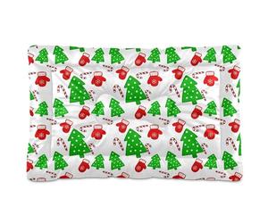 Ewusp Cama calmante para perros con árbol de Navidad y guantes para mascotas pequeñas, medianas y grandes, lavable, colchón suave y acogedor, cama para mascotas con parte inferior antideslizante, 60 x