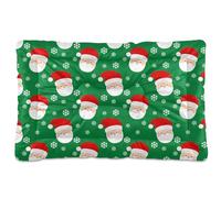 Ewusp Cama calmante para perros con cabeza de Papá Noel y copo de nieve para mascotas pequeñas, medianas y grandes, lavable, colchón suave y acogedor para mascotas con parte inferior antideslizante