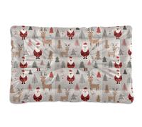 Ewusp Cama calmante para perros de Papá Noel para mascotas pequeñas, medianas y grandes, lavable, colchón suave y acogedor para mascotas con parte inferior antideslizante, 91 x 60 x 6 cm