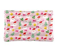 Ewusp Cama calmante para perros de Papá Noel para mascotas pequeñas, medianas y grandes, lavable, colchón suave y acogedor para mascotas con parte inferior antideslizante, 60 x 46 x 4,5 cm