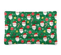 Ewusp Cama calmante para perros de Papá Noel para mascotas pequeñas, medianas y grandes, lavable, colchón suave y acogedor para mascotas con parte inferior antideslizante, 60 x 46 x 4,5 cm