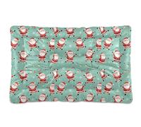 Ewusp Cama calmante para perros de Papá Noel para mascotas pequeñas, medianas y grandes, lavable, colchón suave y acogedor para mascotas con parte inferior antideslizante, 91 x 60 x 6 cm