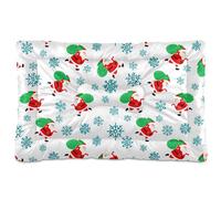 Ewusp Cama calmante para perros de Papá Noel para mascotas pequeñas, medianas y grandes, lavable, colchón suave y acogedor para mascotas con parte inferior antideslizante, 60 x 46 x 4,5 cm