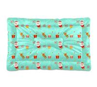 Ewusp Cama calmante para perros de Papá Noel para mascotas pequeñas, medianas y grandes, lavable, colchón suave y acogedor para mascotas con parte inferior antideslizante, 91 x 60 x 6 cm