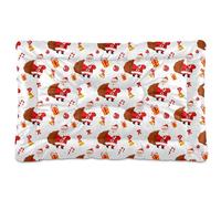 Ewusp Cama calmante para perros de Papá Noel para mascotas pequeñas, medianas y grandes, lavable, colchón suave y acogedor para mascotas con parte inferior antideslizante, 91 x 60 x 6 cm