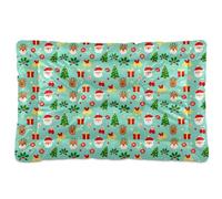 Ewusp Cama calmante para perros de Papá Noel y árbol de Navidad, para mascotas pequeñas, medianas y grandes, lavable, colchón suave y acogedor para mascotas, con parte inferior antideslizante, 91 x 60