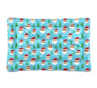 Ewusp Cama calmante para perros de Papá Noel y árbol de Navidad, para mascotas pequeñas, medianas y grandes, lavable, colchón suave y acogedor para mascotas, con parte inferior antideslizante, 60 x 46