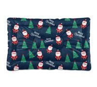 Ewusp Cama calmante para perros de Papá Noel y árbol de Navidad, para mascotas pequeñas, medianas y grandes, lavable, colchón suave y acogedor para mascotas, con parte inferior antideslizante, 91 x 60