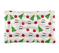 Ewusp Cama calmante para perros de Papá Noel y árbol de Navidad, para mascotas pequeñas, medianas y grandes, lavable, colchón suave y acogedor para mascotas, con parte inferior antideslizante, 60 x 46
