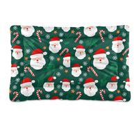 Ewusp Cama calmante para perros de Santa's Head para mascotas pequeñas, medianas y grandes, lavable, colchón suave y acogedor para mascotas con parte inferior antideslizante, 60 x 46 x 4,5 cm