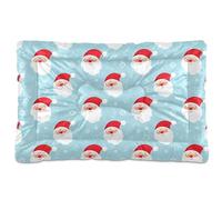 Ewusp Cama calmante para perros de Santa's Head para mascotas pequeñas, medianas y grandes, lavable, colchón suave y acogedor para mascotas con parte inferior antideslizante, 60 x 46 x 4,5 cm