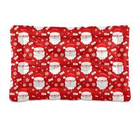 Ewusp Cama calmante para perros de Santa's Head para mascotas pequeñas, medianas y grandes, lavable, colchón suave y acogedor para mascotas con parte inferior antideslizante, 60 x 46 x 4,5 cm