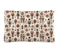 Ewusp Cama calmante para perros de soldados de Navidad para mascotas pequeñas, medianas y grandes, lavable, colchón suave y acogedor, cama para mascotas con parte inferior antideslizante, 91 x 60 x 6