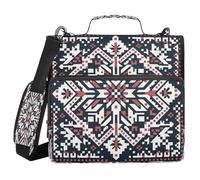 Ewusp Carpeta con cremallera de 3 anillos con asa y correa para el hombro, carpeta expandible de 1.5 pulgadas, organizador de múltiples bolsillos, con capacidad para 500 hojas para la escuela y la