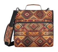 Ewusp Carpeta con cremallera de 3 anillos con asa y correa para el hombro, carpeta expandible de 1.5 pulgadas, organizador de múltiples bolsillos, con capacidad para 500 hojas para la escuela y la