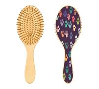 Ewusp Cepillo de pelo desenredante de patas de perro para mujeres y hombres, antiestático y desenredante, cepillo de pelo húmedo y seco para tipos de cabello rizado, grueso, ondulado y fino