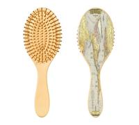 Ewusp Cepillo de pelo vintage para desenredar el mapa del mundo para mujeres y hombres, antiestático y enredos, cepillo para cabello húmedo y seco, para tipos de cabello rizado, grueso, ondulado y