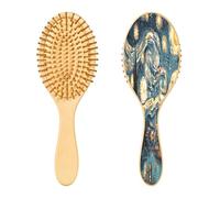 Ewusp Cepillo desenredante de noche estrellada para mujeres y hombres, antiestático y desenredante, cepillo para cabello húmedo y seco para tipos de cabello rizado, grueso, ondulado y fino