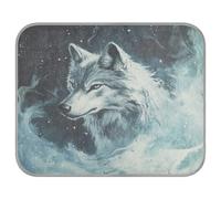 Ewusp Cool Wolf - Alfombrilla de refrigeración para perro, 50 x 70 cm, resistente a los arañazos, alfombrilla fresca para mascotas, almohadilla de cama de seda de hielo para verano para perros y gatos