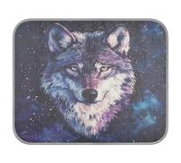 Ewusp Cool Wolf - Alfombrilla de refrigeración para perro, 50 x 70 cm, resistente a los arañazos, alfombrilla fresca para mascotas, almohadilla de cama de seda de hielo para verano para perros y gatos