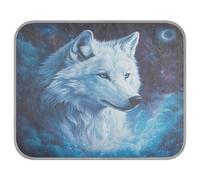 Ewusp Cool Wolf - Alfombrilla de refrigeración para perro, 50 x 70 cm, resistente a los arañazos, alfombrilla fresca para mascotas, almohadilla de cama de seda de hielo para verano para perros y gatos