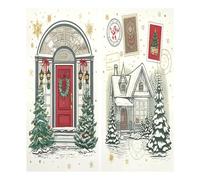 Ewusp Cubierta magnética de Navidad para lavavajillas, placa de cocina, lavadora, puerta, panel magnético, electrodomésticos, calcomanías decorativas para el hogar, cocina, granja, 58,42 x 66,04 cm