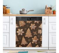 Ewusp Cubierta magnética de Navidad para lavavajillas, placa de cocina, lavadora, puerta, panel magnético, electrodomésticos, calcomanías decorativas para el hogar, cocina, granja, 58,42 x 66,04 cm
