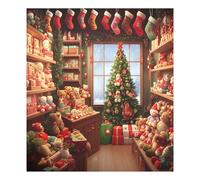 Ewusp Cubierta magnética de Navidad para lavavajillas, placa de cocina, lavadora, puerta, panel magnético, electrodomésticos, calcomanías decorativas para el hogar, cocina, granja, 58,42 x 66,04 cm