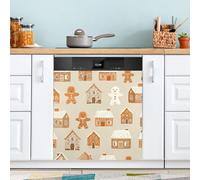 Ewusp Cubierta magnética de Navidad para lavavajillas, placa de cocina, lavadora, puerta, panel magnético, electrodomésticos, calcomanías decorativas para el hogar, cocina, granja, 58,42 x 66,04 cm
