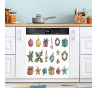 Ewusp Cubierta magnética para lavavajillas, placa de cocina, lavadora, puerta, panel magnético, para electrodomésticos, decoración del hogar, cocina, granja, 58,42 x 66,04 cm