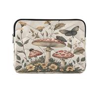 Ewusp Funda protectora para portátil de 40 x 30 x 2 cm, resistente al agua, a prueba de golpes, con diseño de mariposa y hongos