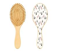 Ewusp Lindo cepillo de pelo desenredante de patas de perro para mujeres y hombres, antiestático y desenredante, cepillo de pelo húmedo y seco para tipos de cabello rizado, grueso, ondulado y fino