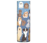 Ewusp Lindo jarrón para perros para ramo de flores, moderno y decorativo, jarrón de plástico con forma de cilindro para centros de mesa, sala de estar, cocina, oficina, boda