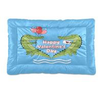 Ewusp Lovely Cocodrilos - Cama calmante para perros pequeños, medianos y grandes, lavable, colchón suave y acogedor para mascotas con parte inferior antideslizante, 91 x 60 x 6 cm