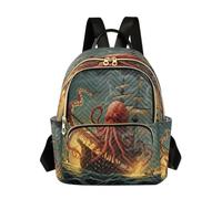 Ewusp Minimochila gigante Octopu para mujer, acolchada, pequeña, a la moda, ligera, para viajes, casual, para llevar al hombro, a, 29x15.5x36cm, moderno