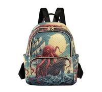 Ewusp Minimochila gigante Octopu para mujer, acolchada, pequeña, a la moda, ligera, para viajes, casual, para llevar al hombro, a, 26x13x32cm, moderno