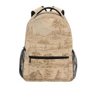 Ewusp Mochila de viaje con patrón Toile para hombres y mujeres, mochila ligera para laptop universitaria, bolsa de computadora de negocios, bolsa de hombro, mochila casual