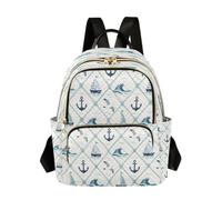 Ewusp Mochila pequeña acolchada con anclas de cuerda para mujer, ligera, de viaje, casual, para llevar al hombro, a, 29x15.5x36cm, moderno