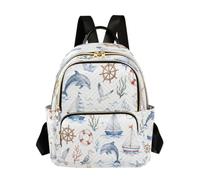 Ewusp Ocean Whispers - Mini mochila para mujer, acolchada, pequeña, a la moda, ligera, de viaje, casual, bolsa de hombro, a, 29x15.5x36cm, moderno