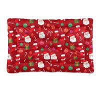 Ewusp Santa's Head and Present - Cama calmante para perros pequeños, medianos y grandes, lavable, colchón suave y acogedor para mascotas con parte inferior antideslizante, 60 x 46 x 4,5 cm