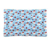 Ewusp Santa's Head - Cama calmante para perros pequeños, medianos y grandes, lavable, colchón suave y acogedor para mascotas, con parte inferior antideslizante, 91 x 60 x 6 cm