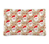 Ewusp Santa's Head - Cama calmante para perros pequeños, medianos y grandes, lavable, colchón suave y acogedor para mascotas, con parte inferior antideslizante, 91 x 60 x 6 cm