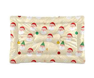 Ewusp Santa's Head - Cama calmante para perros pequeños, medianos y grandes, lavable, colchón suave y acogedor para mascotas, con parte inferior antideslizante, 91 x 60 x 6 cm