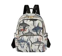 Ewusp Sharks - Mini mochila para mujer, acolchada, pequeña, a la moda, ligera, informal, para viajes, a, 26x13x32cm, moderno