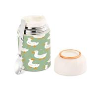 Ewusp Termo de comida de ganso para adultos, 500 ml, acero inoxidable, doble pared, aislado al vacío, tarro de alimentos con cuchara plegable, sin BPA, recipiente de sopa a prueba de fugas